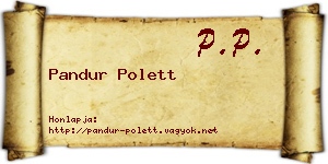 Pandur Polett névjegykártya